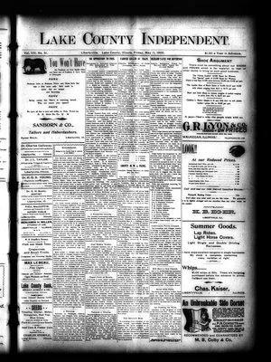 Lake County Independent, 11 May 1900