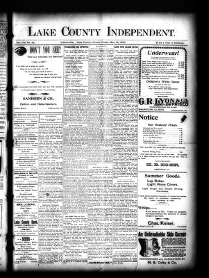 Lake County Independent, 18 May 1900