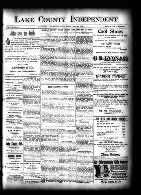 Lake County Independent, 20 Jul 1900