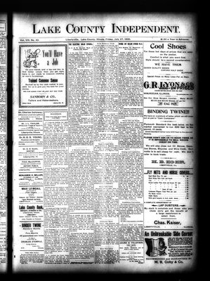 Lake County Independent, 27 Jul 1900