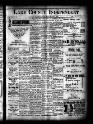 Lake County Independent, 17 Aug 1900