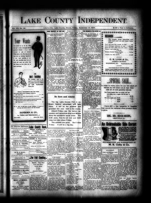 Lake County Independent, 14 Sep 1900