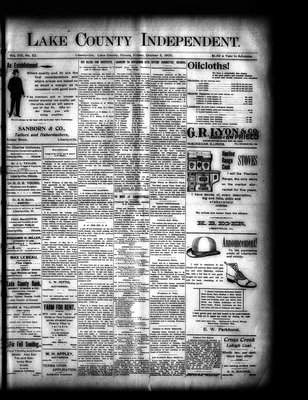 Lake County Independent, 5 Oct 1900