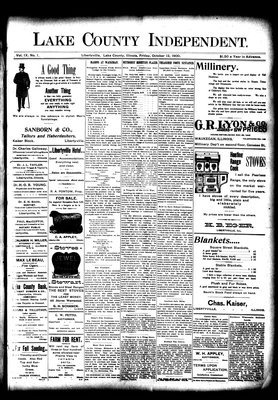 Lake County Independent, 12 Oct 1900