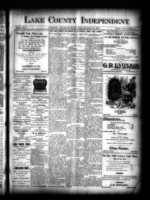 Lake County Independent, 23 Nov 1900