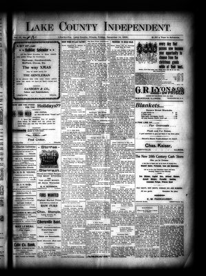 Lake County Independent, 14 Dec 1900