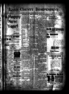 Lake County Independent, 28 Dec 1900