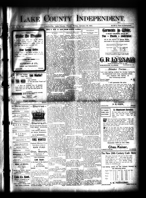 Lake County Independent, 18 Jan 1901