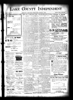 Lake County Independent, 1 Feb 1901