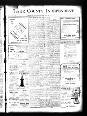 Lake County Independent, 26 Apr 1901