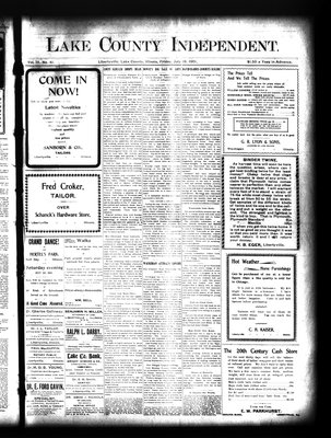 Lake County Independent, 19 Jul 1901