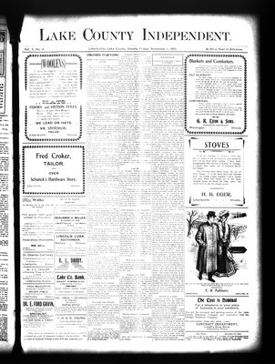 Lake County Independent, 1 Nov 1901