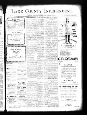 Lake County Independent, 8 Nov 1901