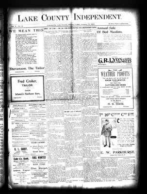 Lake County Independent, 10 Jan 1902