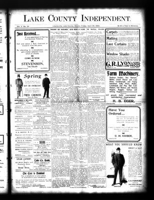 Lake County Independent, 25 Apr 1902