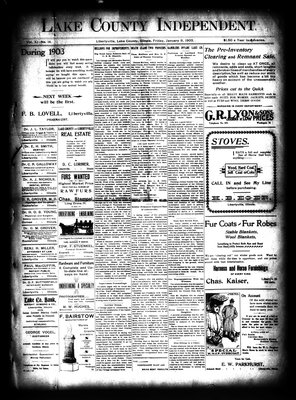 Lake County Independent, 9 Jan 1903