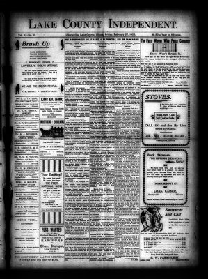 Lake County Independent, 27 Feb 1903