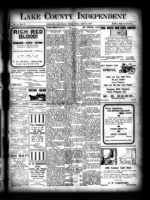 Lake County Independent, 10 Apr 1903