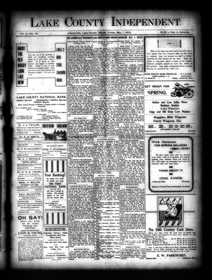 Lake County Independent, 1 May 1903