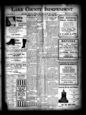 Lake County Independent, 20 Nov 1903