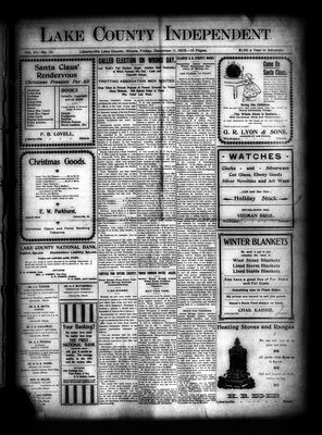 Lake County Independent, 11 Dec 1903