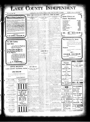 Lake County Independent, 22 Apr 1904