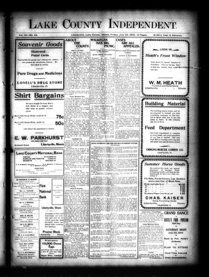 Lake County Independent, 22 Jul 1904