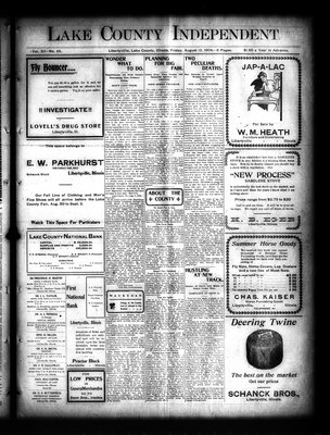 Lake County Independent, 12 Aug 1904