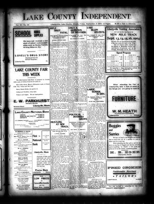 Lake County Independent, 2 Sep 1904