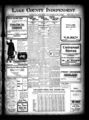 Lake County Independent, 18 Nov 1904