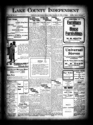 Lake County Independent, 30 Dec 1904