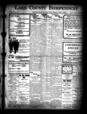 Lake County Independent, 3 Feb 1905