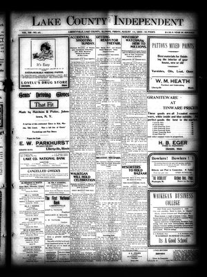 Lake County Independent, 11 Aug 1905