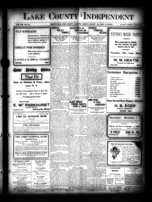 Lake County Independent, 25 Aug 1905