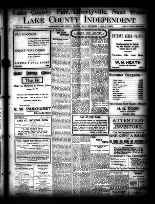 Lake County Independent, 1 Sep 1905