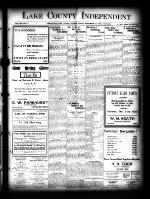 Lake County Independent, 22 Sep 1905