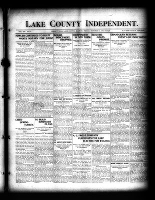 Lake County Independent, 13 Oct 1905