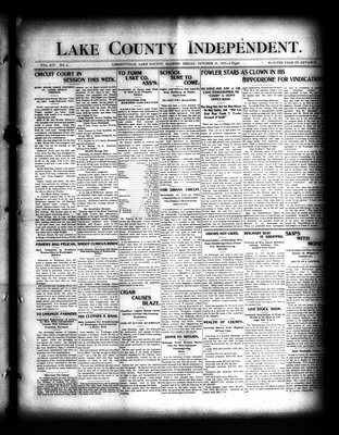 Lake County Independent, 27 Oct 1905