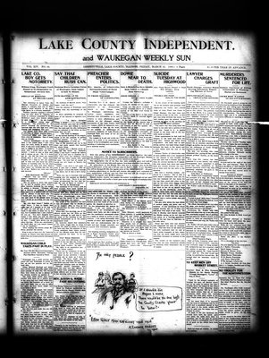 Lake County Independent and Waukegan Weekly Sun, 23 Mar 1906