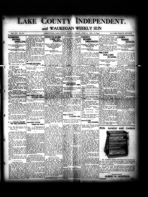 Lake County Independent and Waukegan Weekly Sun, 20 Apr 1906