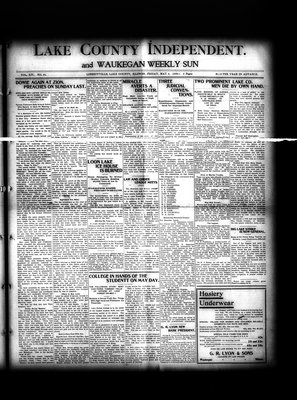 Lake County Independent and Waukegan Weekly Sun, 4 May 1906