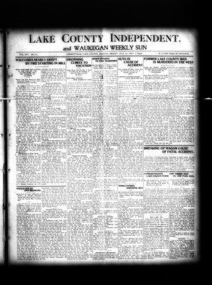 Lake County Independent and Waukegan Weekly Sun, 13 Jul 1906