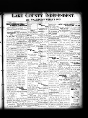 Lake County Independent and Waukegan Weekly Sun, 17 Aug 1906