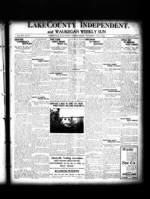 Lake County Independent and Waukegan Weekly Sun, 7 Sep 1906