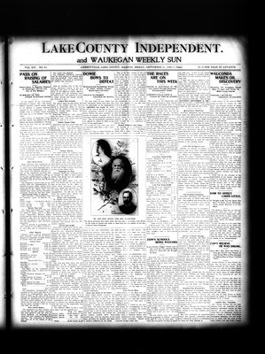 Lake County Independent and Waukegan Weekly Sun, 21 Sep 1906