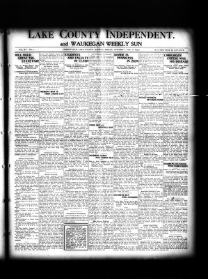 Lake County Independent and Waukegan Weekly Sun, 5 Oct 1906