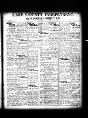 Lake County Independent and Waukegan Weekly Sun, 19 Oct 1906