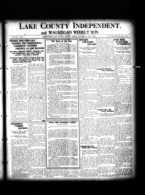 Lake County Independent and Waukegan Weekly Sun, 26 Oct 1906