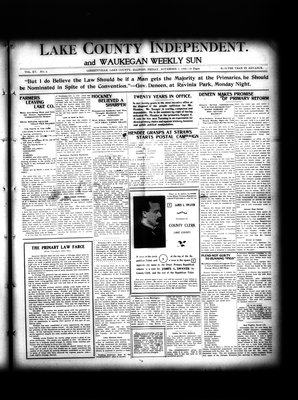 Lake County Independent and Waukegan Weekly Sun, 2 Nov 1906