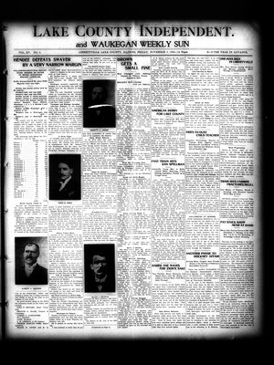 Lake County Independent and Waukegan Weekly Sun, 9 Nov 1906